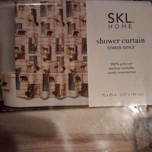 SKL Home Shower Curtain Timber Ridge Outdoors Rustic Woodsy Theme 70x72